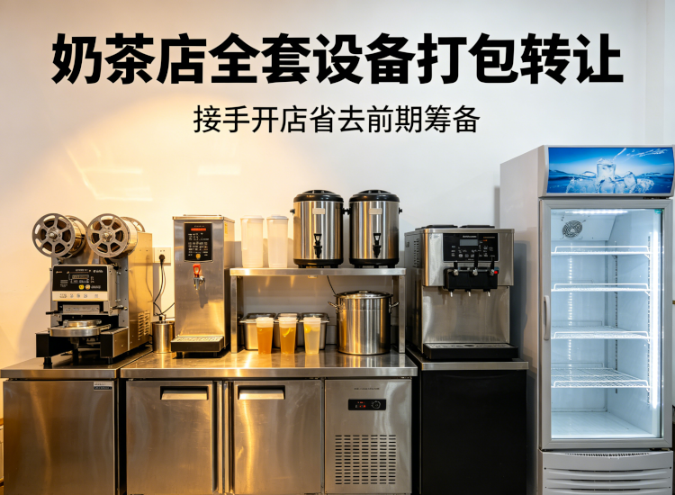 奶茶店全套设备打包转让，接手开店省去前期筹备