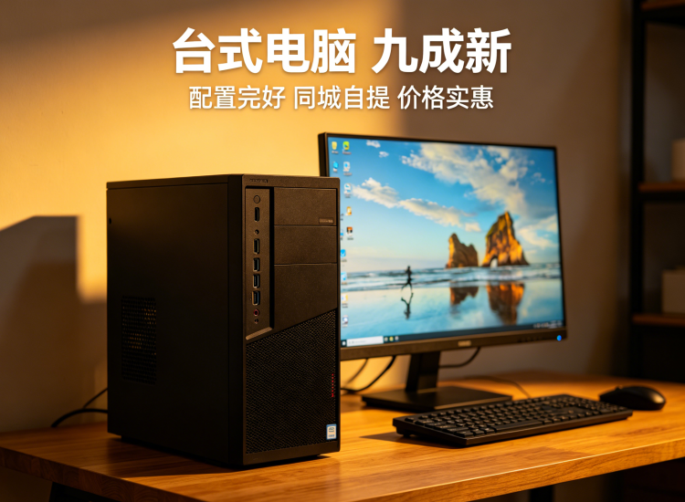 台式电脑九成新，配置完好同城自提价格实惠